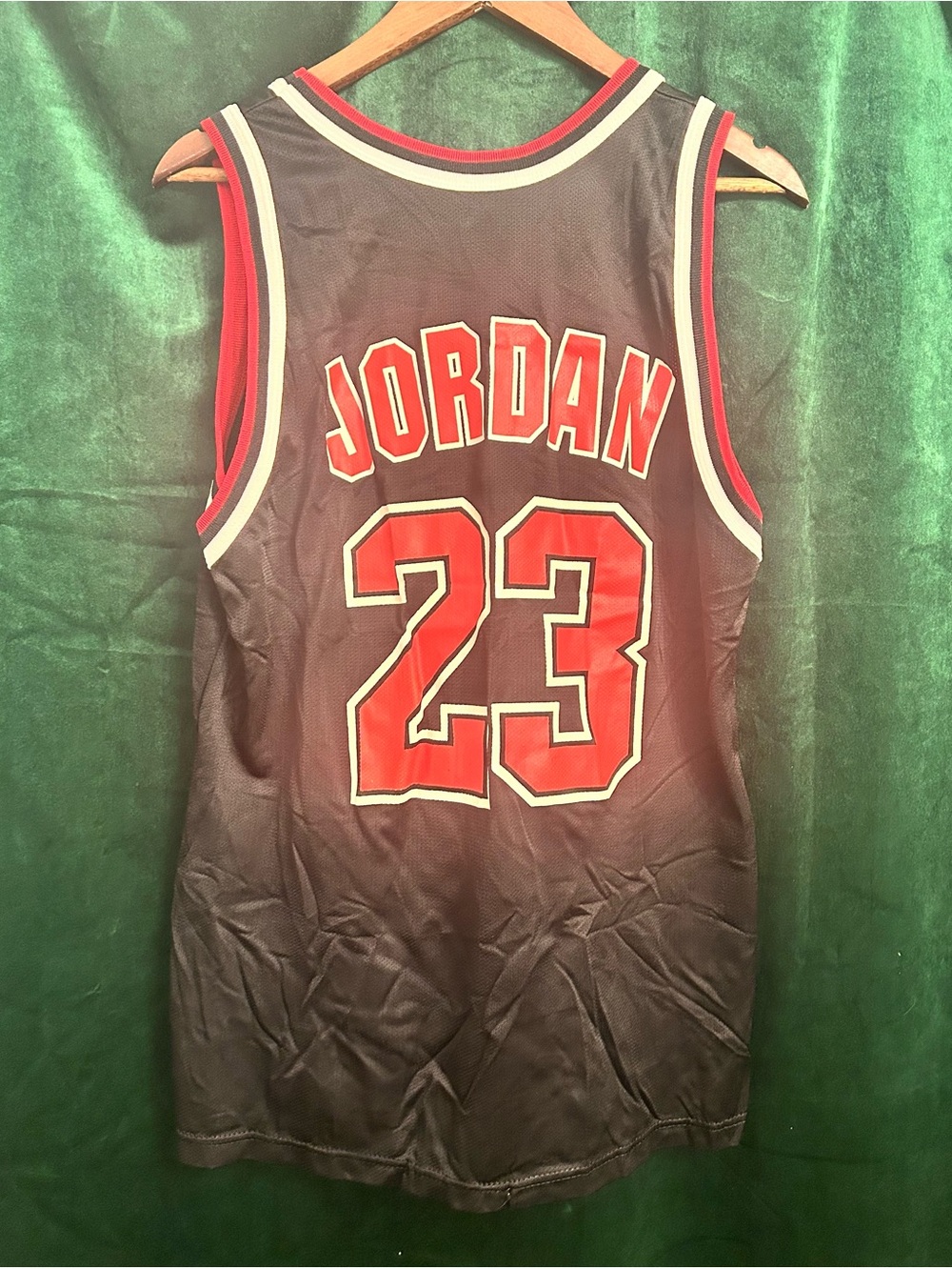 Vintage Champion Black Chicago Bulls #23 Jersey